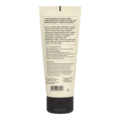 SPF30 Natural Body Sunscreen