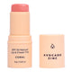 9g tube of Avocado Zinc SPF50 Natural Lip & Cheek Tint in the shade, Coral, a pink and orange colour. This is a multi-purpose stick that can act as a lip balm, lipstick, blush, and eyeshadow with SPF50 broad spectrum protection. Made with natural ingredients. Packaged in a light orange, recycled plastic stick.