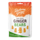 175g resealable pouch of Buderim Ginger Travel Friendly Ginger Bears, delicious jubes made with 100% Australian ginger juice, Buderim Ginger has packed all the taste and benefits of fresh ginger into a chewy, all-natural treat. They're shaped like bears and taste like ginger beer.