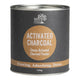 Front of 100g canister of activated charcoal powder.