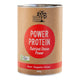 Front view of Eden Healthfoods Power Protein 400g tin, a balanced blend of 100% organic raw and vegan whole food superfoods, carefully selected for their protein-rich, nutrient-dense qualities, and designed as a natural energy supplement.