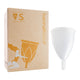 hannahCUP Menstrual Cup in small size, suitable for people with a mid-high cervix and light flow. Made from 100% medical-grade silicone, this cup is non-toxic, BPA-free, and SGS medical device tested.