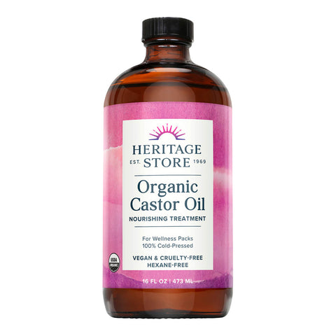 473ml bottle of organic castor oil nourishing treatment.