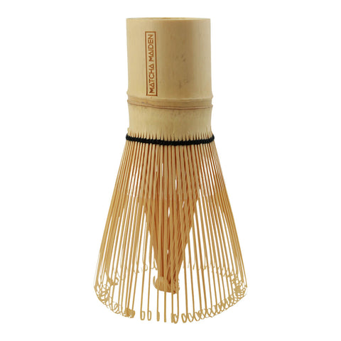 Matcha Maiden Bamboo Matcha Whisk, handcrafted from 100% premium natural bamboo. Used to whisk matcha powder to create a rich and creamy texture.