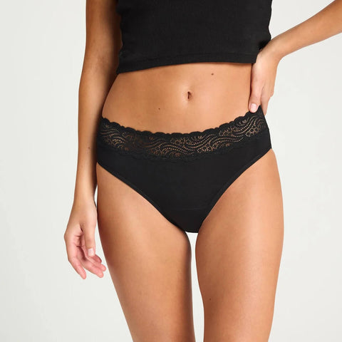 Sensual Hi Waist Bikini Heavy-Overnight Black