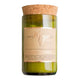 Mojo Candle Co. wild basil and cucumber scented candle, hand-poured into a reclaimed wine bottle with natural soy wax.