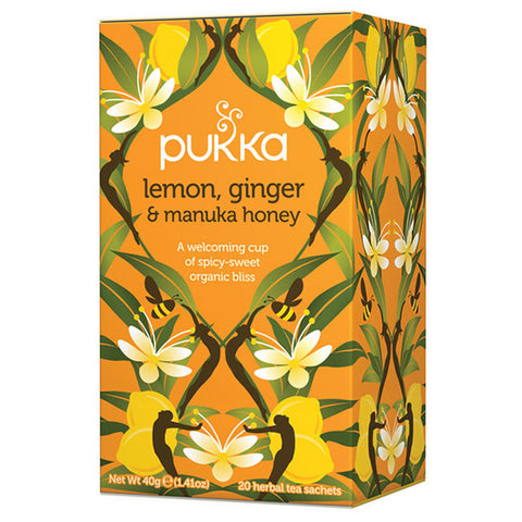 Pukka Herbs Pukka Tea - Lemon, Ginger and Manuka Honey 20 Sachets