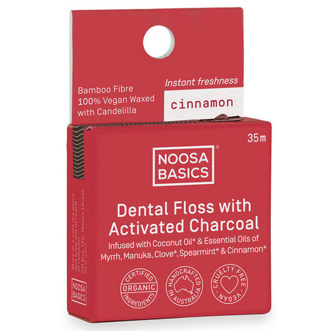 Noosa Basics Dental Floss with Activated Charcoal 35m