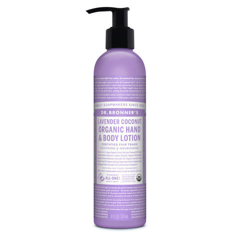 Dr Bronner's Organic Hand & Body Lotion - Lavender Coconut 237ml