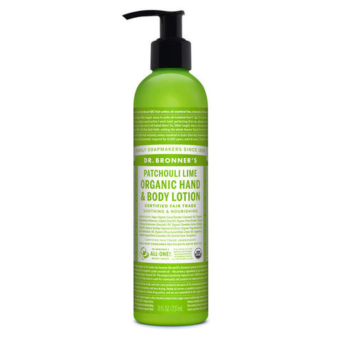 Dr Bronner's Organic Hand & Body Lotion - Patchouli Lime 237ml