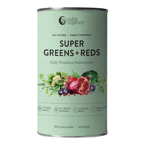 Nutra Organics Super Greens + Reds 600 g