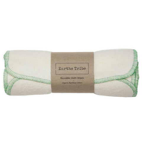 Reusable Cloth Baby Wipes Lime 5 Pack