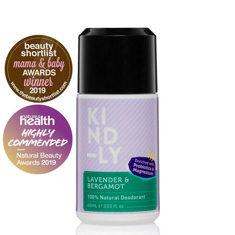 KIND LY 100% Natural Deodorant Lavender & Bergamot 60ml