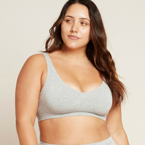 Padded Shaper Crop Bra Light Grey Marl / XS