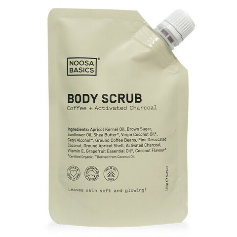 Noosa Basics Body Scrub Coffee + Activated Charcoal 150g