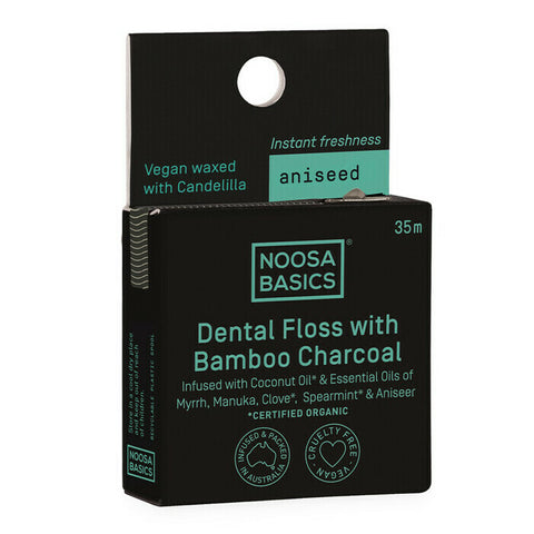 Noosa Basics Dental Floss with Bamboo Charcoal - Aniseed 35m