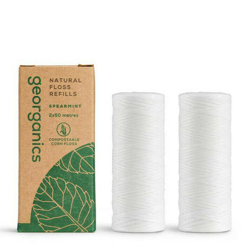 Georganics Natural Floss Refill Spearmint 2 x 50M