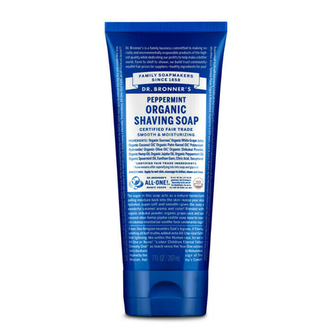 Dr Bronner's Organic Shaving Soap - Peppermint 207ml