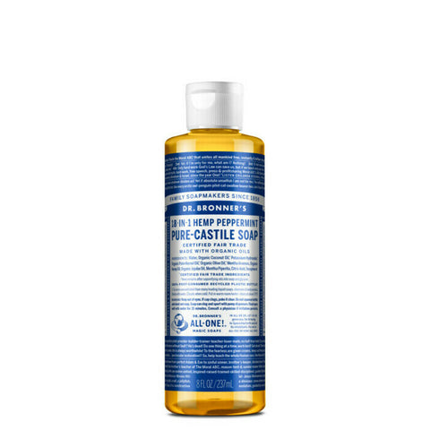 Dr Bronner's 18-In-1 Pure-Castile Soap - Peppermint 237ml