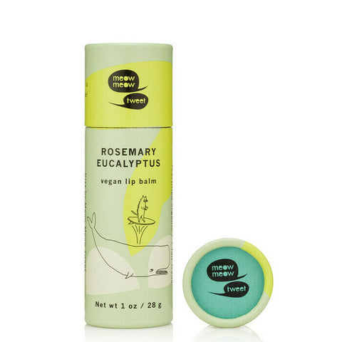 Meow Meow Tweet Vegan Lip Balm Rosemary Eucalyptus 28g