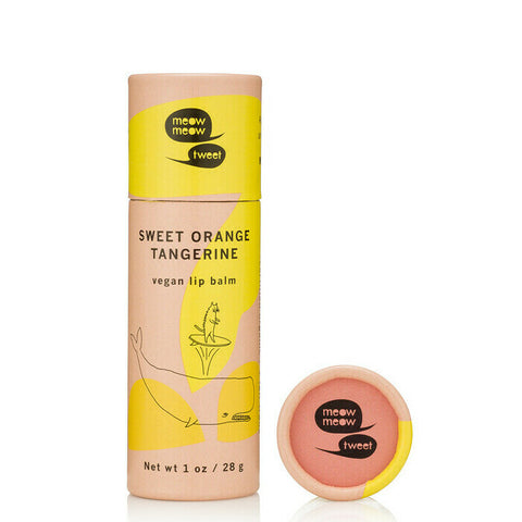 Meow Meow Tweet Vegan Lip Balm Sweet Orange Tangerine 28g