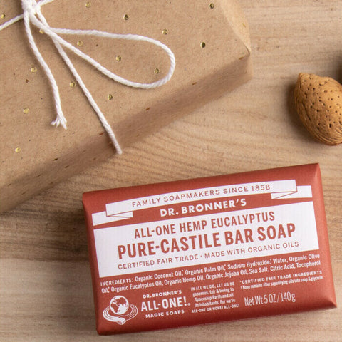 Dr Bronner's Pure-Castile Bar Soap - Eucalyptus