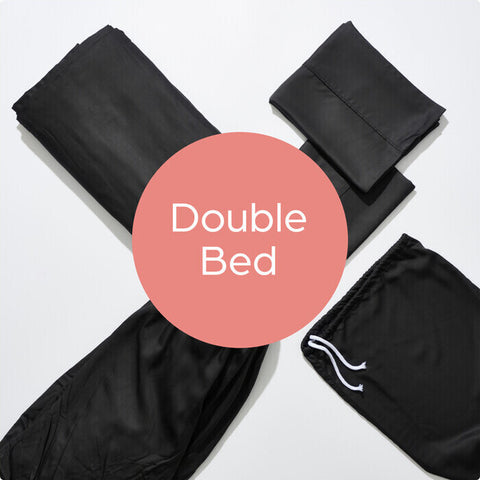 Eco Bamboo Sheet & Pillow Set - Charcoal Double