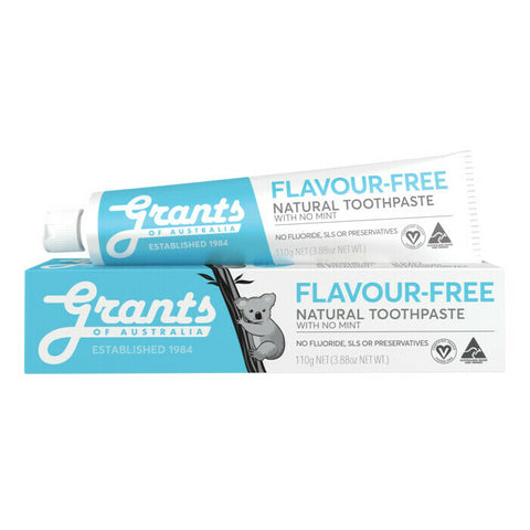 Grants Flavour-Free Natural Toothpaste - Fluoride Free 90g