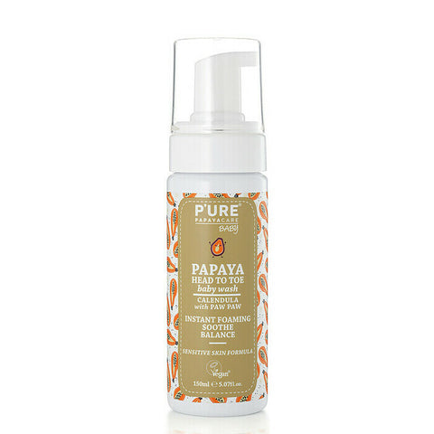 Pure Papayacare PURE Papaya Baby Head to Toe Wash 150ml