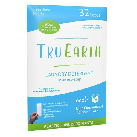 Tru Earth Eco-Strips Fresh Linen Laundry Detergent 32 Loads