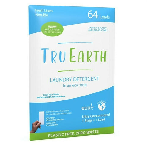 Tru Earth Eco-Strips Fresh Linen Laundry Detergent 64 Loads