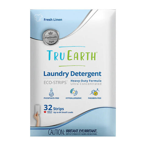 Tru Earth Eco-Strips Platinum Fresh Linen Laundry Detergent 32 Loads