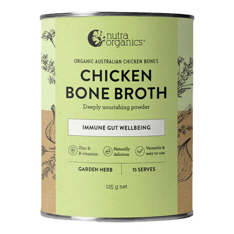 Nutra Organics Chicken Bone Broth - Garden Herb 125g