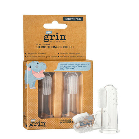 Grin Natural Baby Silicone Finger Brush 2 Pack