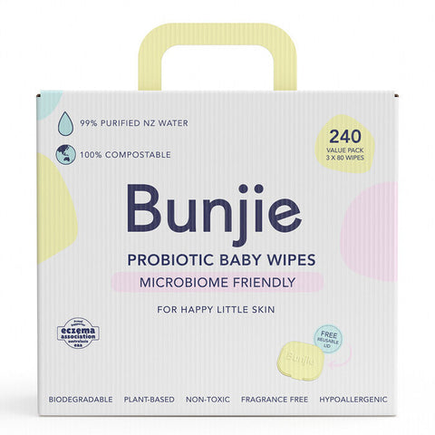 Bunjie Probiotic Baby Wipes 240 Pack