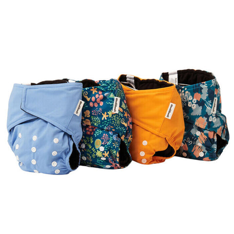 Modibodi Reusable Nappy 4 Pack - Vibrance