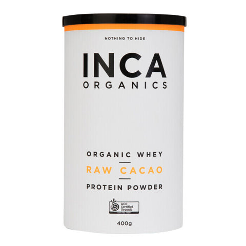 Inca Organics Whey + Raw Cacao Protein Powder 400g