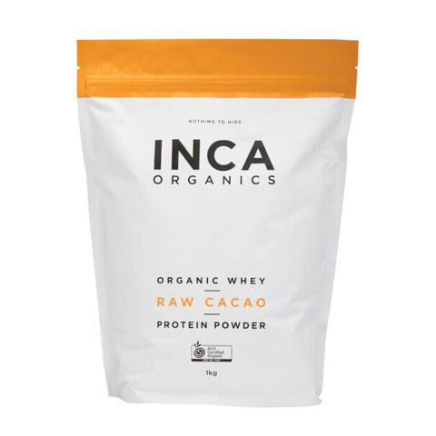 Inca Organics Whey + Raw Cacao Protein Powder 1kg