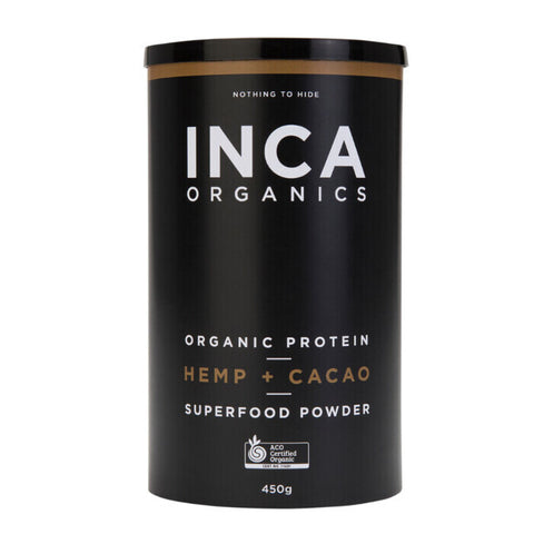 Inca Organics Protein Hemp + Cacao Superfood Powder 450g