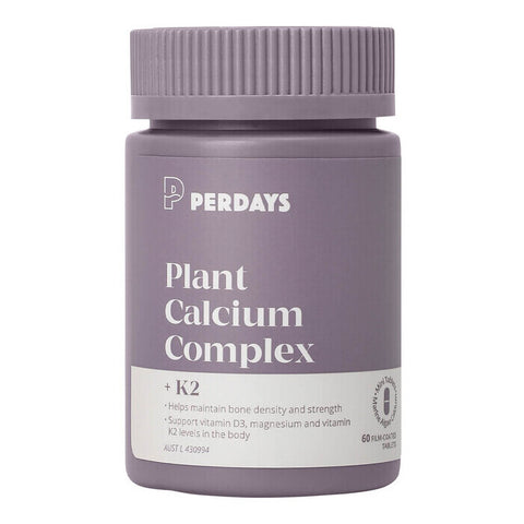 Perdays Plant Calcium Complex + K2 60 Tablets