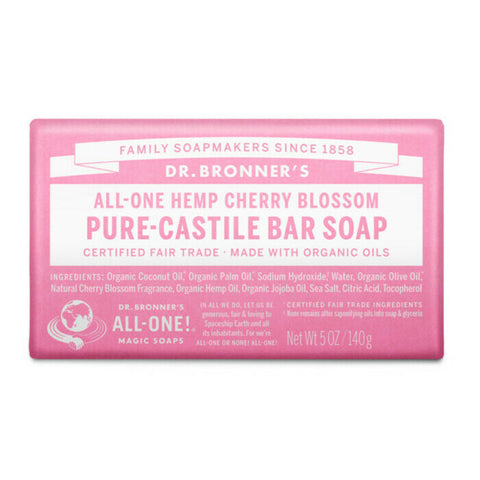 Dr Bronner's Pure-Castile Bar Soap - Cherry Blossom 140g