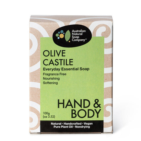 Australian Natural Soap Company Olive Castile Everyday Essential Soap 100g