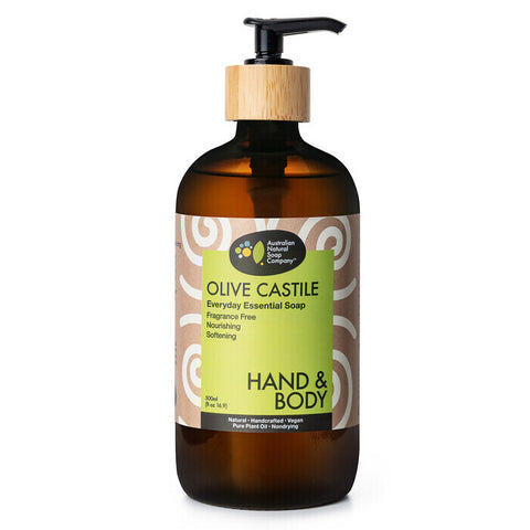 Australian Natural Soap Company Olive Castile Hand & Body Wash 500ml