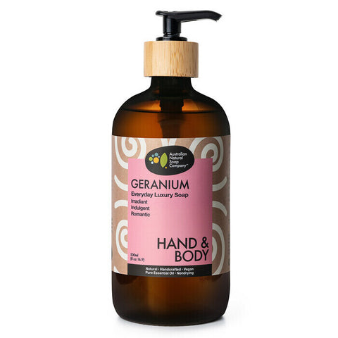 Australian Natural Soap Company Geranium Hand & Body Wash 500ml