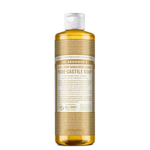 Dr Bronner's 18-In-1 Pure-Castile Soap - Sandalwood & Jasmine 473ml