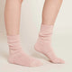 Boody Women's Chunky Bed Socks Dusty Pink Marl / One Size