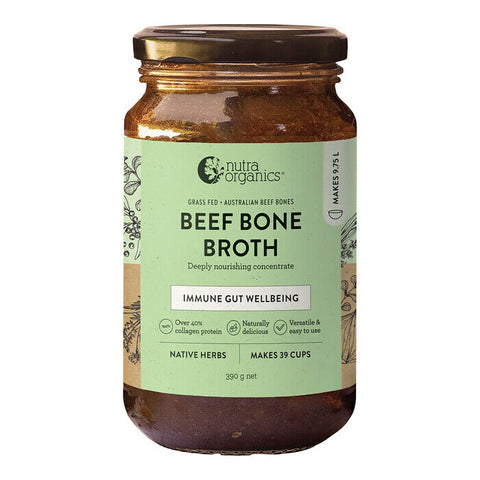 Nutra Organics Beef Bone Broth Concentrate - Native Herbs 390g