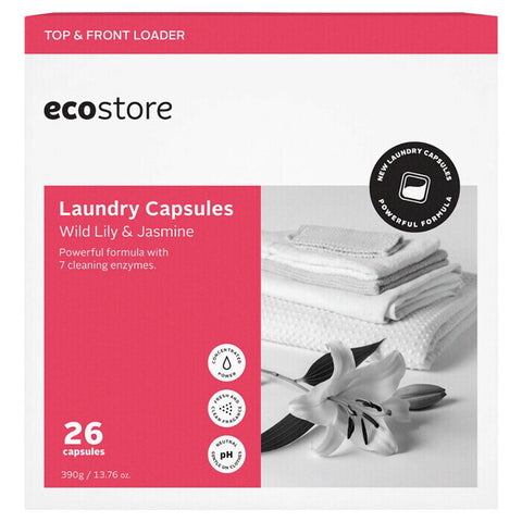 ecostore Laundry Capsules - Wild Lily & Jasmine 26 Capsules