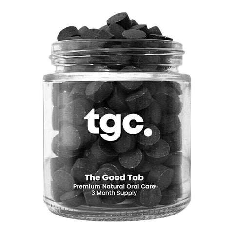 The Good Company Mint Charcoal Tooth Tabs with Fluoride 180 Tablets