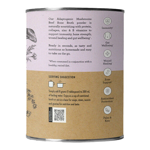 Nutra Organics Beef Bone Broth - Adaptogenic Mushroom